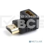 Переходник Cablexpert HDMI-HDMI 19F/19M, угловойсоединитель 90 градусов, золотые разъемы (A-HDMI90-FML), фото2