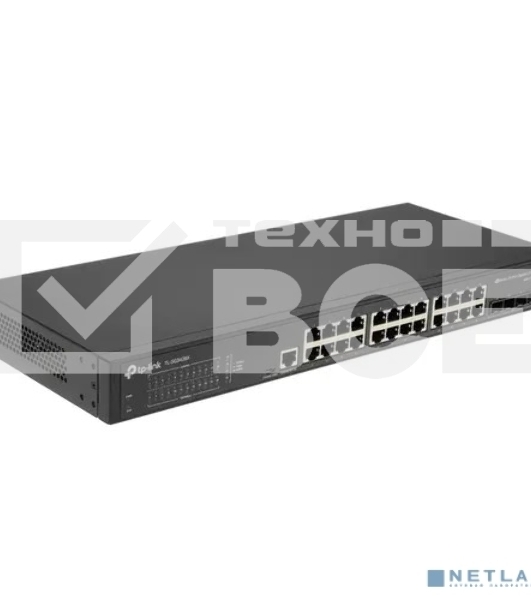 Коммутатор TP-Link JetStream™ 24-port Pure-Gigabit L2+ Managed Switch, 24 10/100/1000Mbps RJ45, 4*10G SFP+ Slots