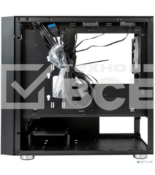 Компьютерный корпус Minitower mATX Eurocase 00-01003410 M07 3ARGB черный без БП закаленное стекло USB 3.0