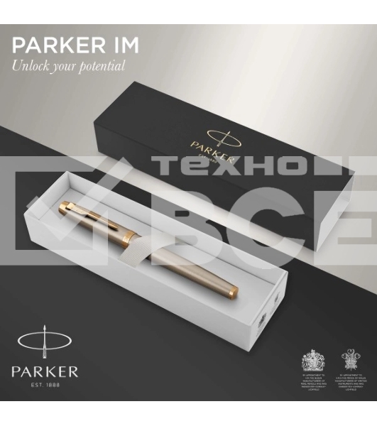 Ручка роллер Parker IM Core T321 (CW1931663) Brushed Metal GT F черн. черн. подар.кор.