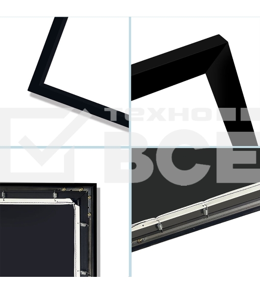 Экран для проектора S'OK SCFRV-298x168G 135' 16:9 на бархатной раме, High Contrast Gray, черная рама