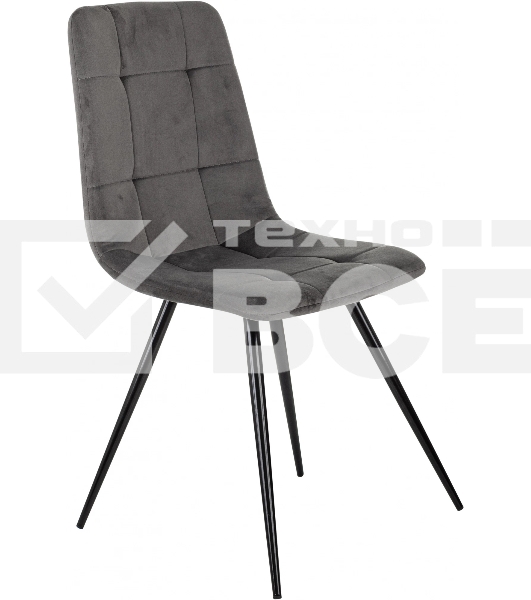 Стул для дома Бюрократ CH-K1_2 комплект 2 шт т. серый Holland 18 металл черный на ножках (CH-K1_1/HL18_2)