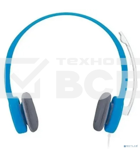 Гарнитура проводная с микрофоном Logitech H150 синий/белый 1.8м накладные оголовье (981-000454)