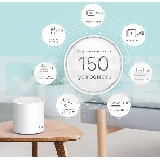 Система TP-Link Mesh AX3000 Whole Home Wi-Fi System, Wi-Fi 6, 2402Mbps (4 streams) at 5GHz and 574Mbps (2 streams) at 2.4GHz, 2 Gigabit ports of each unit, support OFDMA, MU-MIMO, 802.11k/v/r seamless roaming, support WPA3, HomecareTM system, easy setup a, фото6
