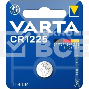 Батарейка Varta ELECTRONICS CR1225 BL1 Lithium 3V (6225) (1/10/100)