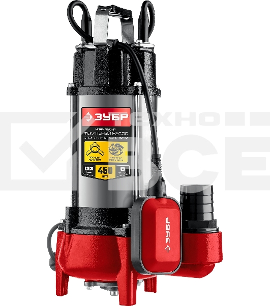Насос ЗУБР НПФ-450-Р фекальный с режущим механизмом, 450 Вт