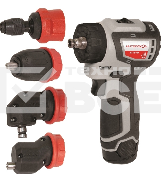 Дрель-шуруповерт аккумуляторная ИНТЕРСКОЛ ДА-10/12В 36, Аккумуляторная, 12В, 2 АКБ, Кейс