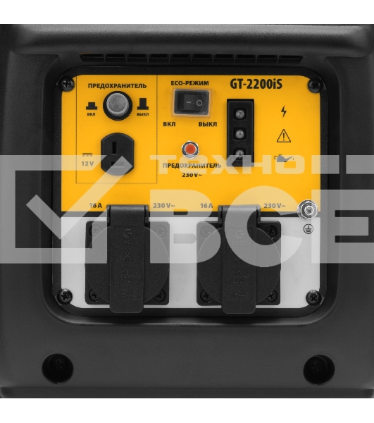 Генератор инверторный GT-2200iS, 2,2 кВт, 230 В, бак 4 л, закрытый корпус,  ручной старт Denzel