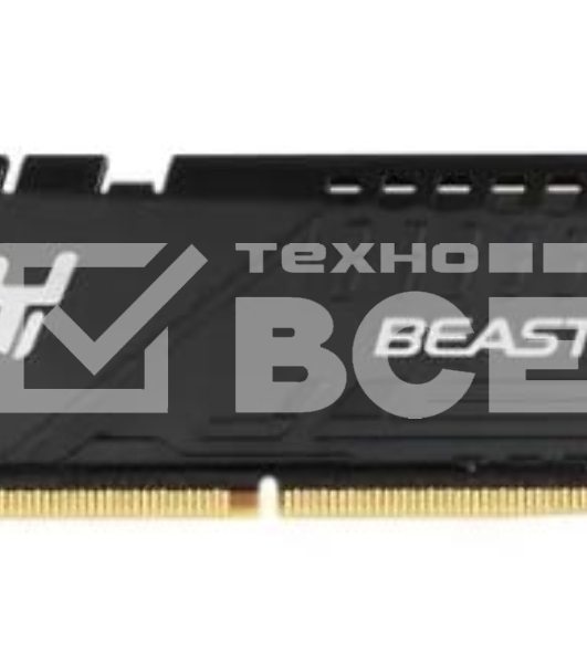 Оперативная память Kingston Fury Beast, DDR5, 32GB (1x32 GB), 5600 MHz, CL36, радиатор, чёрный