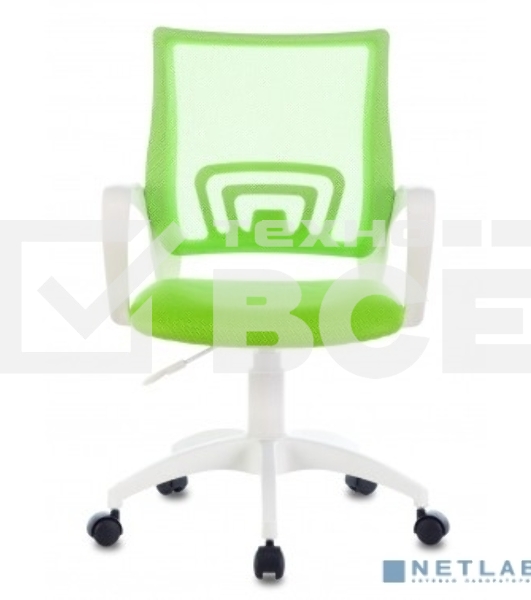 Кресло компьютерное Бюрократ CH-W695NLT TW-03A TW-18 салатовый, крестовина пластик, пластик белый