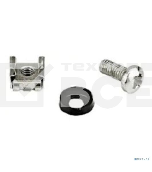 Винт Hyperline CNS-M6-16-50 М6х16 с гайкой с шайбой (упак.:50шт)