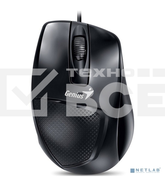 Мышь проводная Genius DX-150X черный, 1000 dpi, USB, кнопки - 3