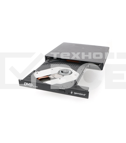 Оптический привод внешний с интерфейсом USB Gembird DVD-USB-03 пластик, черный