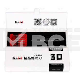 Отвертка с набором бит Kaisi 8926 3D 6 в 1 Grey