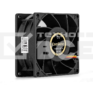 Вентилятор для корпуса ExeGate EX08038S3P-24 черный, 80 мм, 4500 об/мин, 43.2 дБ, 3 pin