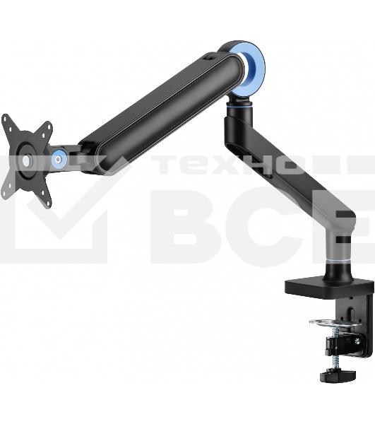 Кронштейн для мониторов Ultramounts UM719B черный 17'-35' макс.10.5кг крепление к столешнице поворот и наклон