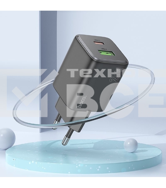 Сетевое зар./устр. Hoco N41 Almighty Black 20W 3A+2.22A+2A+1.67A+1.5A (PD+QC+AFC) USB/USB Type-C универсальное черный