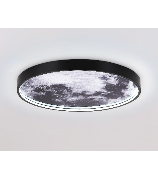 Настенно-потолочный светодиодный светильник Ambrella light FW11112 BK черный 25W LED 3000-6400K D400*38