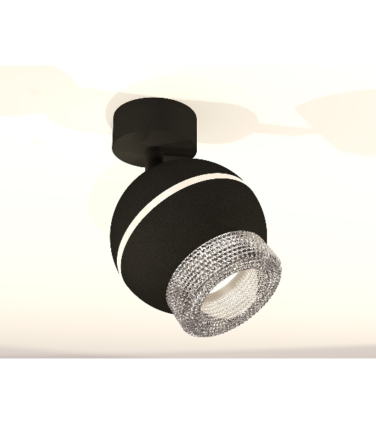 Комплект поворотного светильника Ambrella light XM1102010 SBK/CL черный песок/прозрачный MR16 GU5.3 LED 3W 4200K (A2210, C1102, N7191)