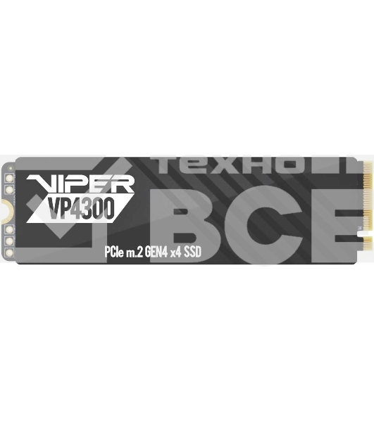 Накопитель SSD Patriot Viper VP4300, 2Tb, PCIe 4.0 x4, M.2 2280, NVMe, R/W 7400/6800, с радиатором