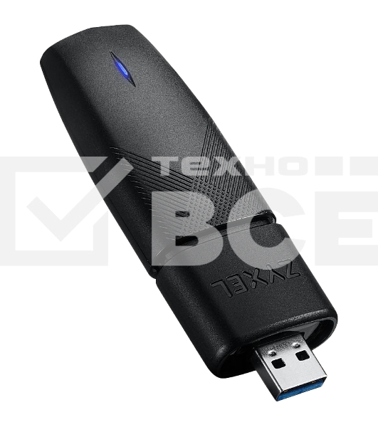 Двухдиапазонный Wi-Fi USB-адаптер Zyxel NWD7605, AX1800, 802.11a/b/g/n/ac/ax (600+1200 Мбит/с), USB3.0