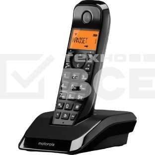 Радиотелефон Dect Motorola S1201 черный АОН