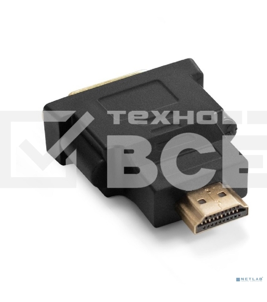 Переходник DVI-D-HDMI ExeGate EX-HDMI-DVI-3 (25F/19M, v 1.4b, позолоченные контакты, экран)