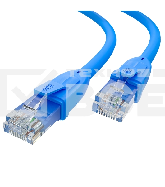 Патч-корд прямой 2.0m UTP кат.6, синий, 24 AWG, литой, ethernet high speed, RJ45, T568B