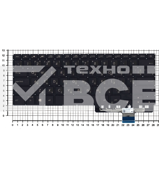 Клавиатура для ноутбука Asus ZenBook Pro UX450F черная с подсветкой