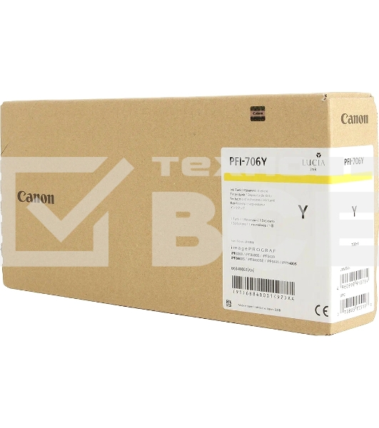 Картридж струйный Canon PFI-706 Y желтый для iPF8300S/8400/9400S/9400 (6684B001)