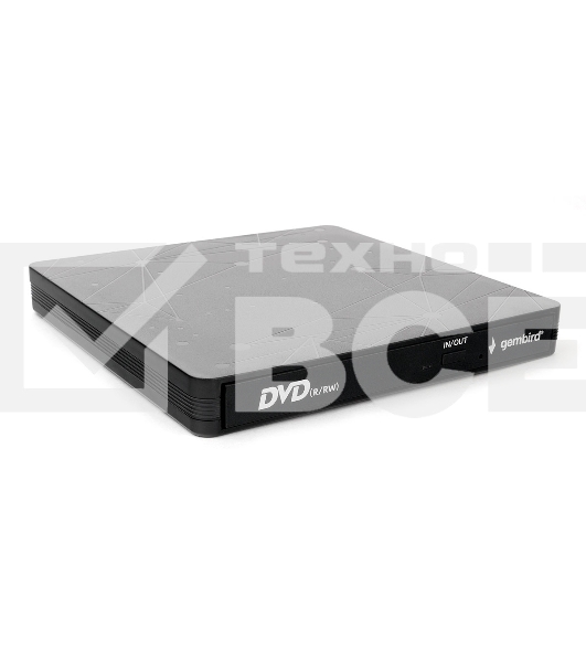 Оптический привод внешний с интерфейсом USB Gembird DVD-USB-03 пластик, черный