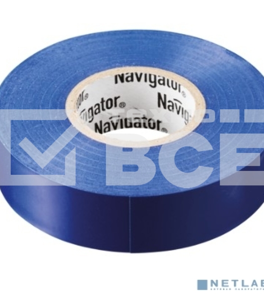 Изолента ПВХ Navigator 15 мм (рул.10м) син. NIT-B15-10/B