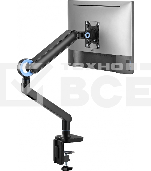 Кронштейн для мониторов Ultramounts UM719B черный 17'-35' макс.10.5кг крепление к столешнице поворот и наклон