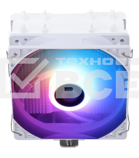 Кулер для процессора Thermalright Assassin X 120 Refined SE белый Argb (4-pin PWM, 148mm, Ni/Cu, 4x6mm, ARGB, 1x120mm, 66.17CFM, 25.6dBA, 1550RPM, S: 1200, 1700, 1851, 115X, AM4, AM5, white)