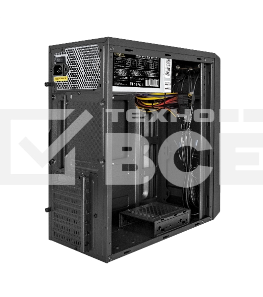 Компьютерный корпус Miditower ExeGate XP-332UC-UNS500 (ATX, БП UNS500 с вент. 12см, 2хUSB 3.0/1хTypeC, аудио, черный)