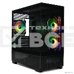 Компьютерный корпус XASTRA Q500M 3ARGb-C10 Black mATX/Aquarium/Screewless/ 3x120мм ARGb PWM FM fans/Argb+PWM HUB 10port/ Q500M-3FM12A-C10, фото4