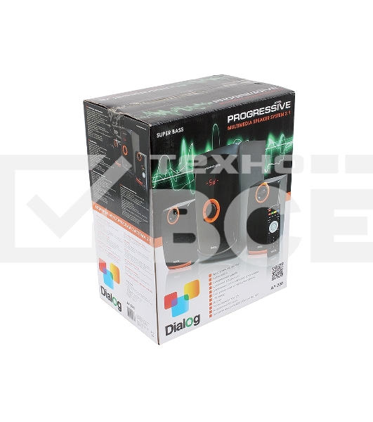 Колонки Dialog Progressive AP-200 BLACK { 2.1, 30W+2*15W RMS, USB+SD reader }