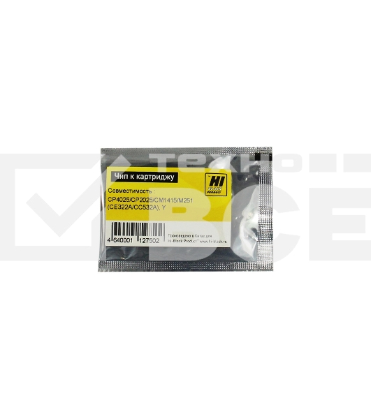 Чип Hi-Black к картриджу HP CLJ CP4025/CP1025/CM2320/CP3525 new, Y