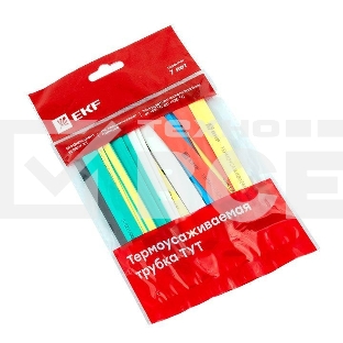 Термоусаживаемая трубка EKF tut-n-10 ТУТ 10/5 набор:7 цветов по 3шт. 100мм. EKF PROxima
