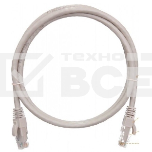 Кабель Патч-корд Lanmaster LAN-PC45/U6-2.0-GY вилка RJ-45-вилка RJ-45 кат.6 2м серый LSZH