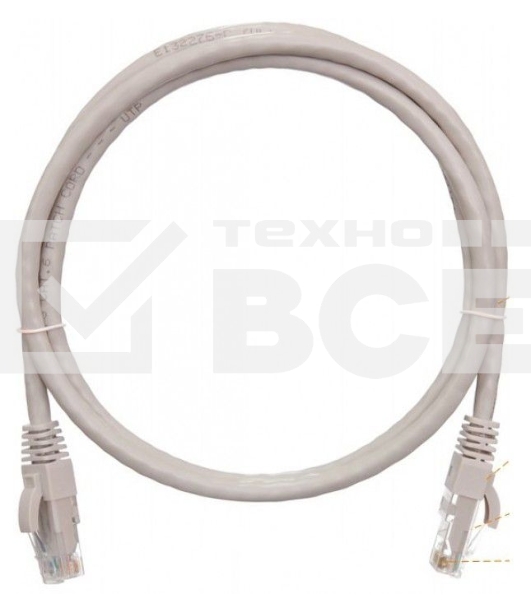 Кабель Патч-корд Lanmaster LAN-PC45/U6-2.0-GY вилка RJ-45-вилка RJ-45 кат.6 2м серый LSZH