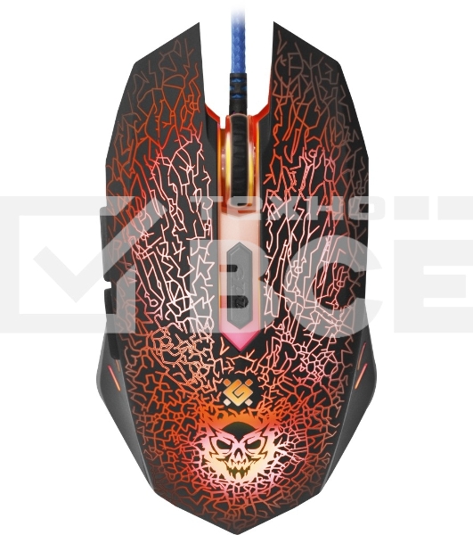 Мышь проводная Defender Shock GM-110L черный, 3200 dpi, USB, кнопки - 6
