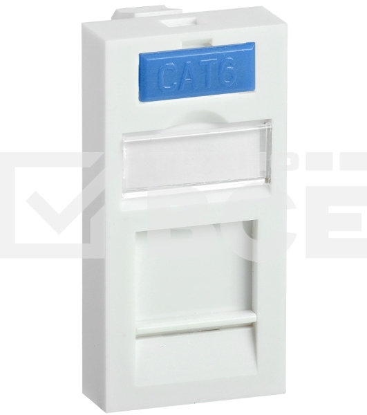 Вставка ITK CS6-11M со шторкой 22.5x45 1xKeystone пластик белый (упак.:1шт)