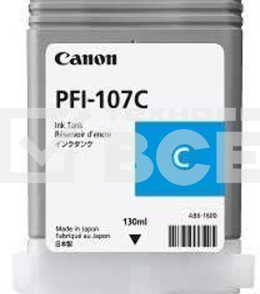 Картридж струйный Canon PFI-107C (6706B001) голубой (130 мл) для Canon iP F680/685/780/785