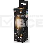 Лампа светодиодная филаментная Gauss 5Вт цок.: E14 свеча 220B 2700K св. свеч. бел.теп. C37 (упак.: 10 шт) (103801105), фото2