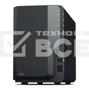 СХД настольное исполнение SYNOLOGY 2BAY NO HDD DS223