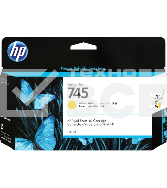 Картридж струйный HP 745 Желтый для HP DesignJet, 130ml