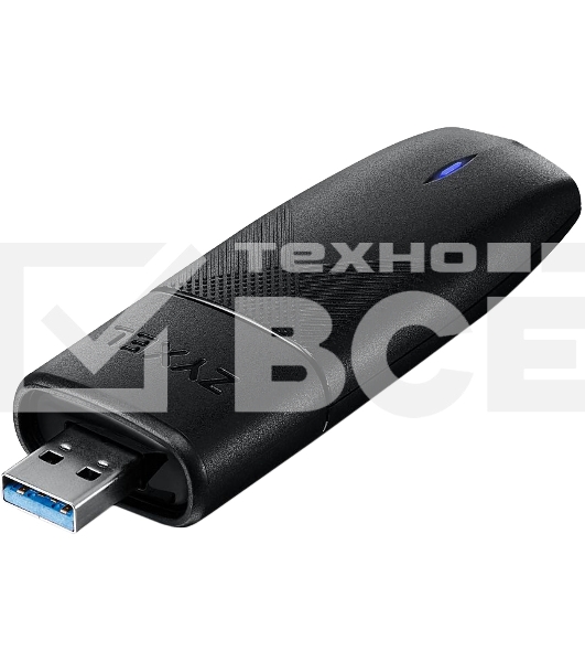 Двухдиапазонный Wi-Fi USB-адаптер Zyxel NWD7605, AX1800, 802.11a/b/g/n/ac/ax (600+1200 Мбит/с), USB3.0