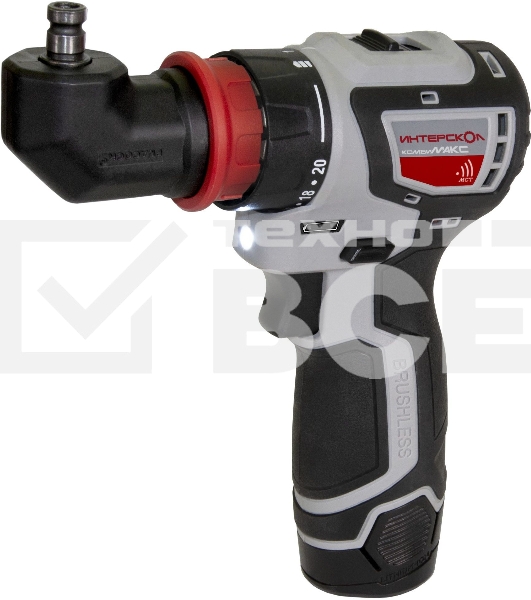 Дрель-шуруповерт аккумуляторная ИНТЕРСКОЛ ДА-10/12В 36, Аккумуляторная, 12В, 2 АКБ, Кейс