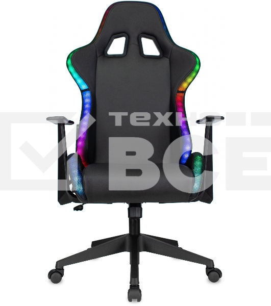 Кресло игровое Zombie GAME RGb черный эко.кожа/ткань крестов. пластик